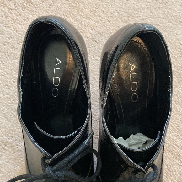 Aldo 37M shiny black ancle booties - Picture 5 of 7